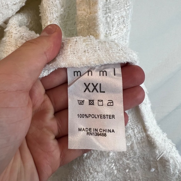 MNML Clothing - EUC Oversized XXL White Tweed Flannel - Faith Connexion/Balmain! - Picture 16 of 16